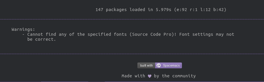 spacemacs cannot find source code pro